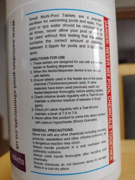 Photo of free Chlorine Tablets (Hotley Bottom HP16) #2