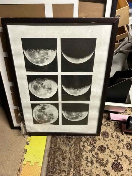 Photo of free Multiple aperture frame (large) and large print of the moon (Carlton NG4) #2