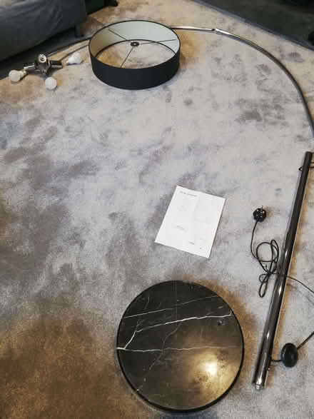 Photo of free Arc Floor Lamp with Black Shade (Heswall CH60) #1