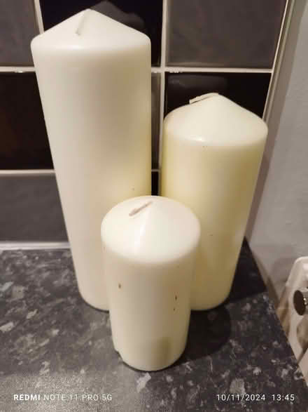 Photo of free Set of 3 Pillar Candles (Grange CH48) #2