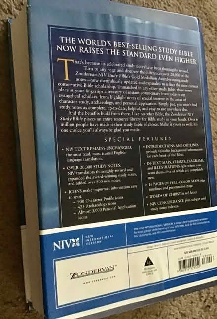 Photo of free Hardcover NIV Study Bible (Serra park area) #2