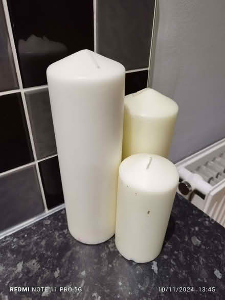 Photo of free Set of 3 Pillar Candles (Grange CH48) #1