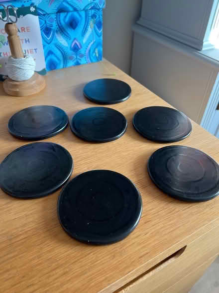Photo of free 7 black ceramic coasters (LE17 Lutterworth) #2
