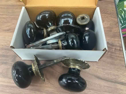 Photo of free Black circular door handles/knobs (Bohemia TN37) #1