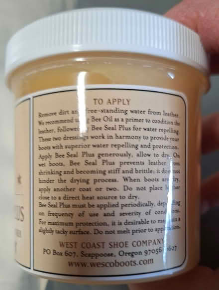 Photo of free Bee Seal leather shoe waterproofer (North Greenwood) #3