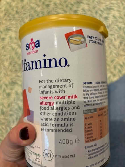 Photo of free Alfamino baby formula (Hackney, N1) #1