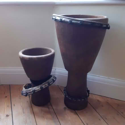 Photo of free 2 djembe drum bases. Need reskinning (Warwick CV34) #1