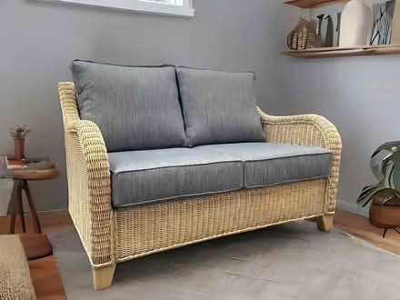 Photo of free 2 seater conservatory cane sofa (South Kilworth LE17) #1