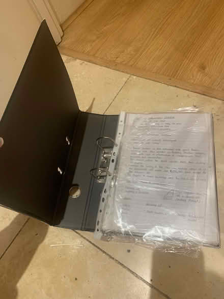 Photo of free Binder with loads of plastic sleeve (Forest Gate) #1