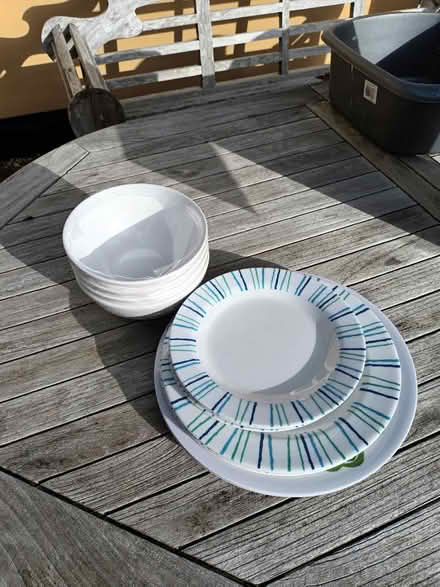 Photo of free Melamine plates and 3 (Thorpe Morieux IP30) #1