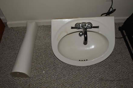 Photo of free White Pedestal Sink with faucet (near North Arundel Hospital) #2