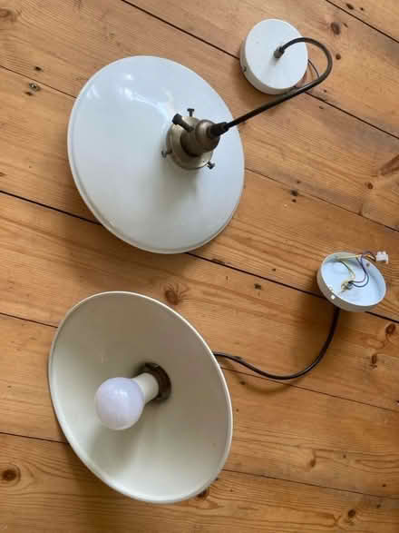 Photo of free Metal lampshades (white) (Hartington Road BN2) #2