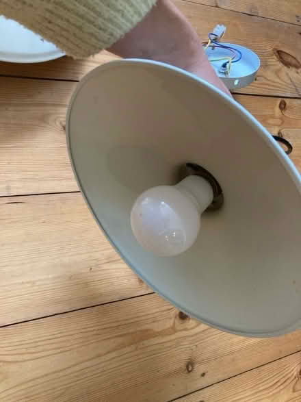 Photo of free Metal lampshades (white) (Hartington Road BN2) #3