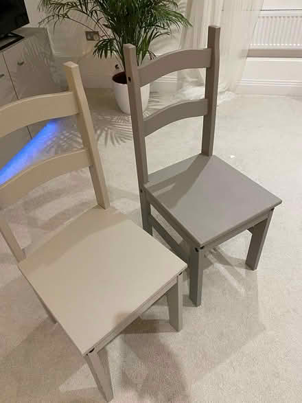 Photo of free Painted Grey Pine Chairs (Esher KT10) #3
