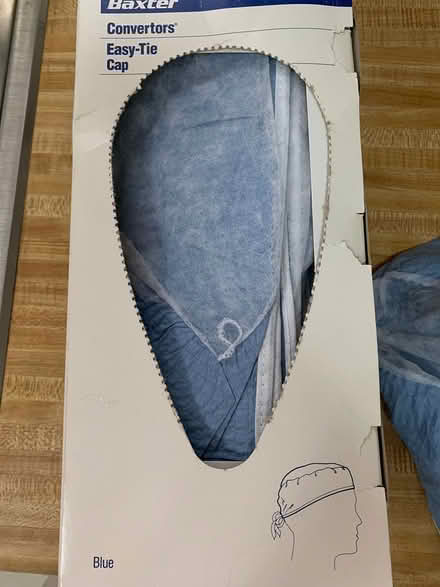 Photo of free easy-tie caps for medical workers (Briarwood, Queens) #1