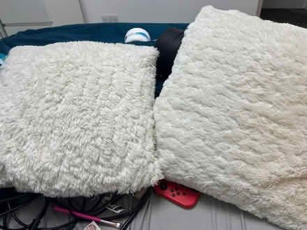 Photo of free 2 x White Cushions (Lightwood ST3) #1