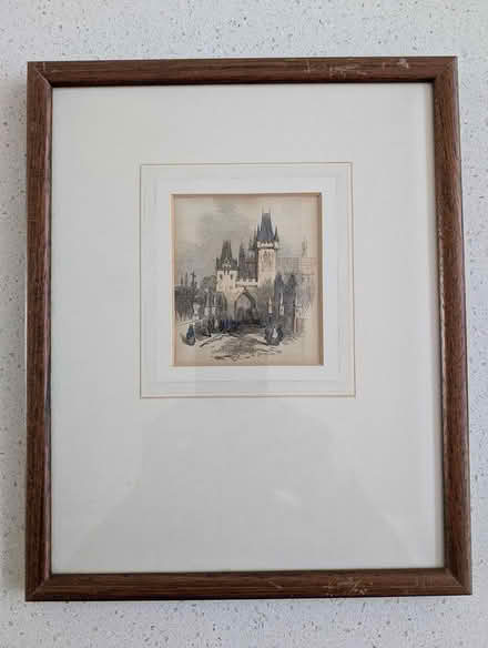 Photo of free Antique print of Prague tower (Ballybrack/Killiney) #1