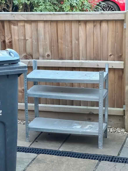 Photo of free Small metal shelf unit (Poplars SG2) #1