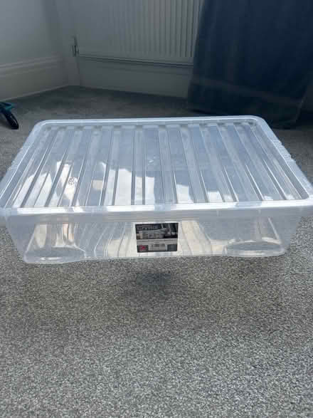 Photo of free 2x clear storage boxes (DY13 Burlish) #1