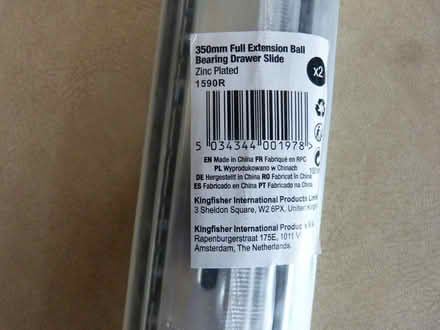 Photo of free 3 No. Pr. 350mm. drawer runners (Chislehurst Road Petts Wood) #3