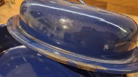 Photo of free Blue metal Casserole dish (Kingscourt, Stroud) #2