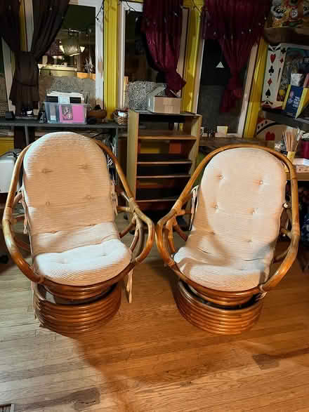 Photo of free 2- papasan chairs (North Berkeley) #1