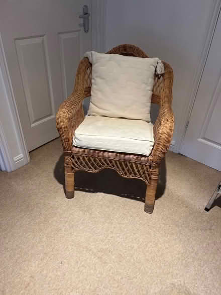 Photo of free Wicker chair with cushions (Chargrove GL53) #1