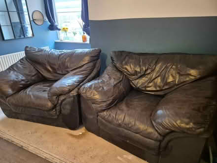 Photo of free Leather armchairs x 2 (Abingdon OX14) #1
