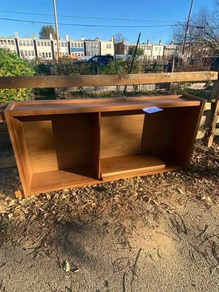 Photo of free Tall wood book shelf (Capitol Hill) #1