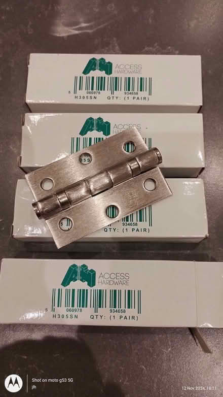 Photo of free Door hinges 3" x 8 Unused. (Henleaze BS9) #1