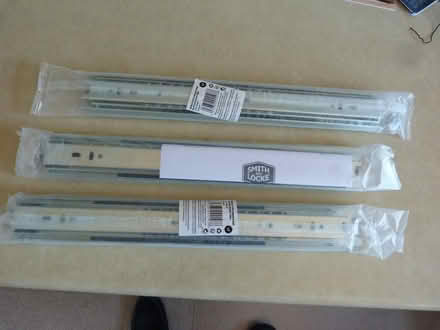 Photo of free 3 No. Pr. 350mm. drawer runners (Chislehurst Road Petts Wood) #4