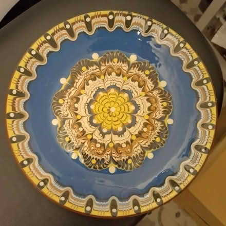 Photo of free 6 x hand decorated blue plates from Romania (Stroud Green N4) #1