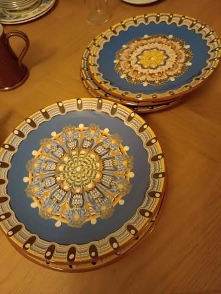 Photo of free 6 x hand decorated blue plates from Romania (Stroud Green N4) #2