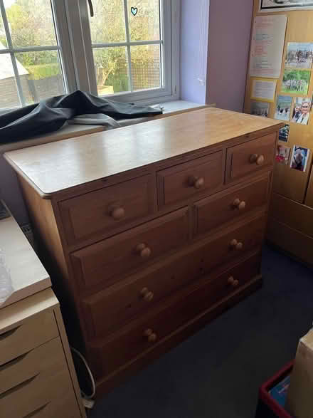 Photo of free Nice solid pine chest of drawers (Crowthorne RG45) #1