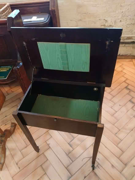 Photo of free Sewing table/box on castors (Wandsworth Common SW17) #3