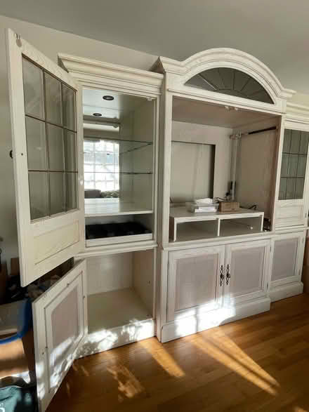 Photo of free Large wood entertainment center (Mansfield Township) #2