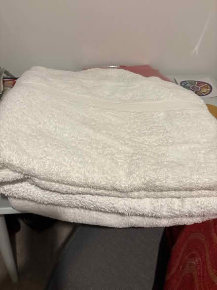 Photo of free 3 white bath sheets, hotel quality (Glastonbury, BA6) #1