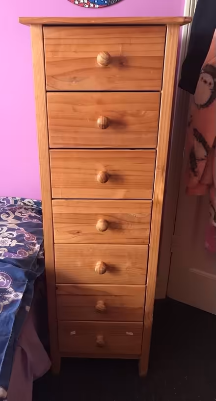 Photo of free 7 drawer solid pine narrow chest of drawers (Boultham LN5) #2