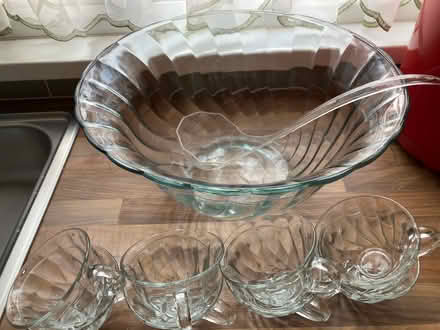 Photo of free Glass punch bowl (Harlow CM18 staple tye) #1