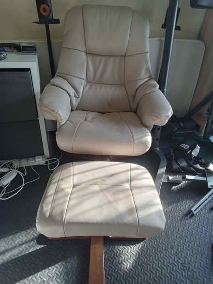 Photo of free Swivel chair and foot stool (Ifield West RH11) #1