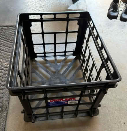 Photo of free Heavy duty black plastic crate (Lexington 02420) #1