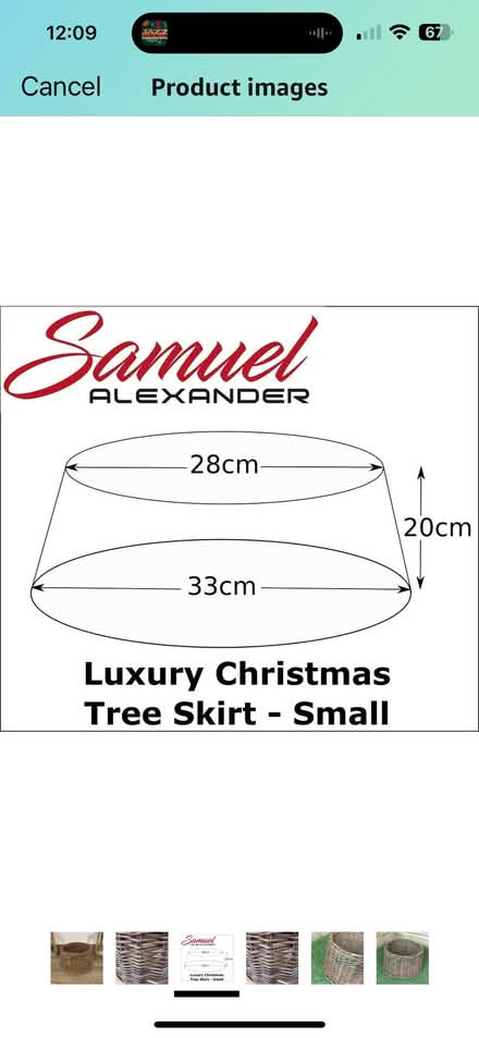 Photo of free Small Christmas Tree Skirt (Molesey KT8) #2