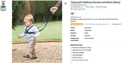 Photo of free Clippasafe Walking Harness (Mitcham CR4) #3