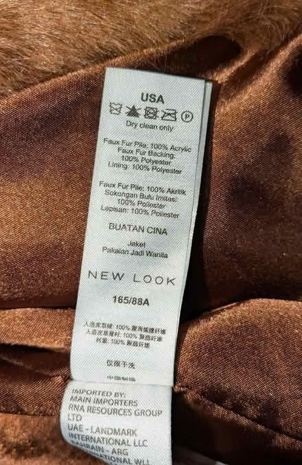 Photo of free New Look Rust Brown Faux Fur Coat M/10 (Napsbury AL2) #4