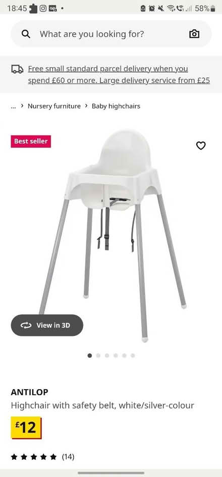 Photo of IKEA highchair STRAPS ONLY (Gledhow, Leeds LS8) #1