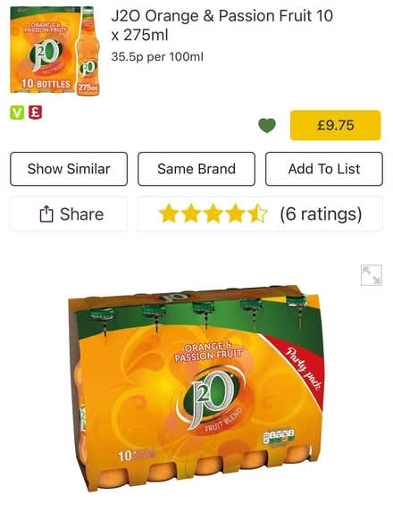 Photo of free NEW: J2O Orange & Passionfruit x10 (Fulham Palace Rd W6) #2