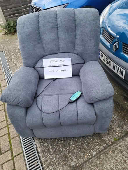 Photo of free Riser recliner chair charcoal (Beckenham/elmers end) #1