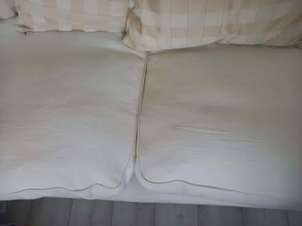 Photo of free Comfy Cream and gold sofa (Highway SL6) #3