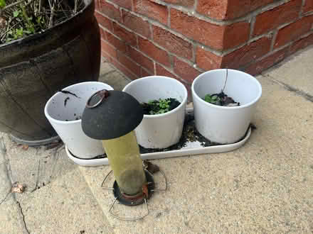 Photo of free Bird feeders, pots, bottle (DE65) #1