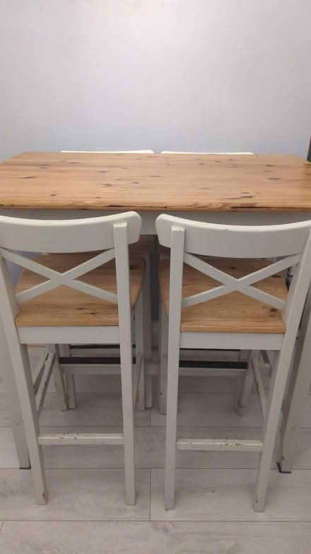Photo of free Stool table and 4 chairs (Morecambe) #1